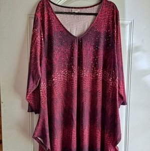 Plus size 3/4 sleeve top